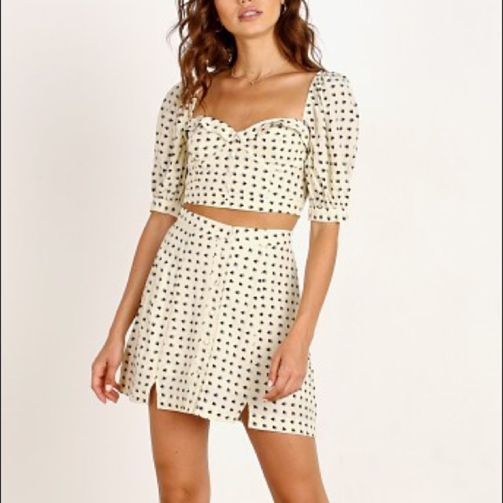 For Love And Lemons Large Sweetheart Tennis Skirt